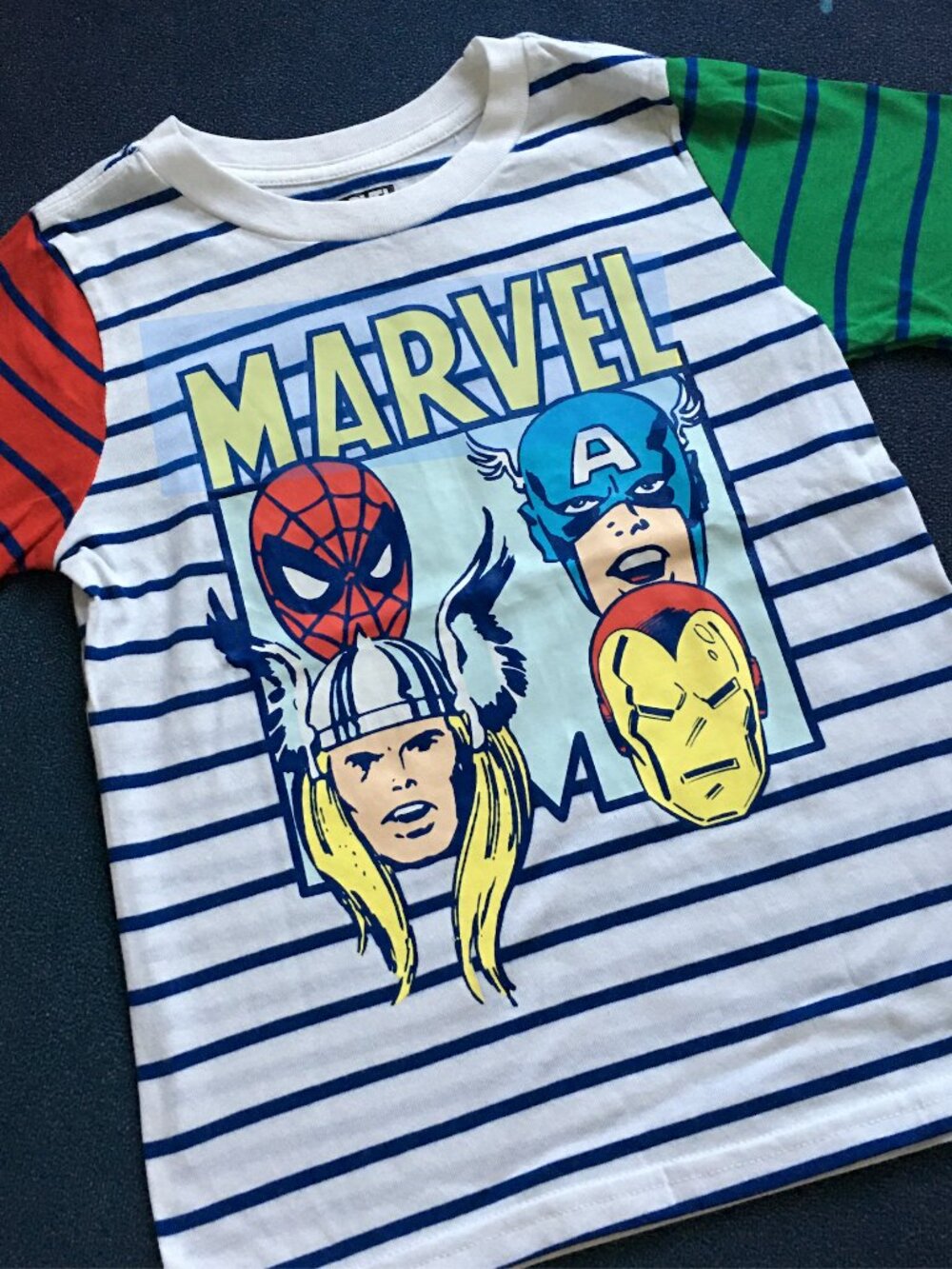 Marvel Comics Avengers Striped T-shirt 6T
